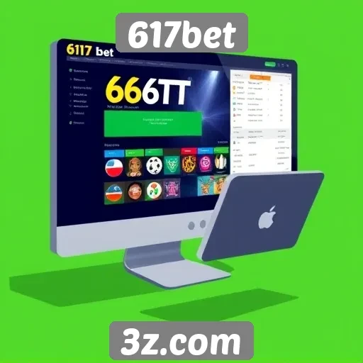 Avaliação da interface do site 617bet